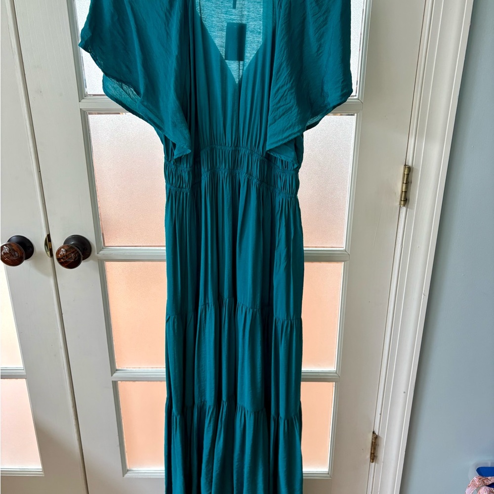 Young Fabulous & Broke Blue Pleated Maxi Gown